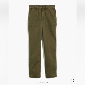 Madewell Curvy Perfect Vintage Straight Workwear Pants in capers, Size 31